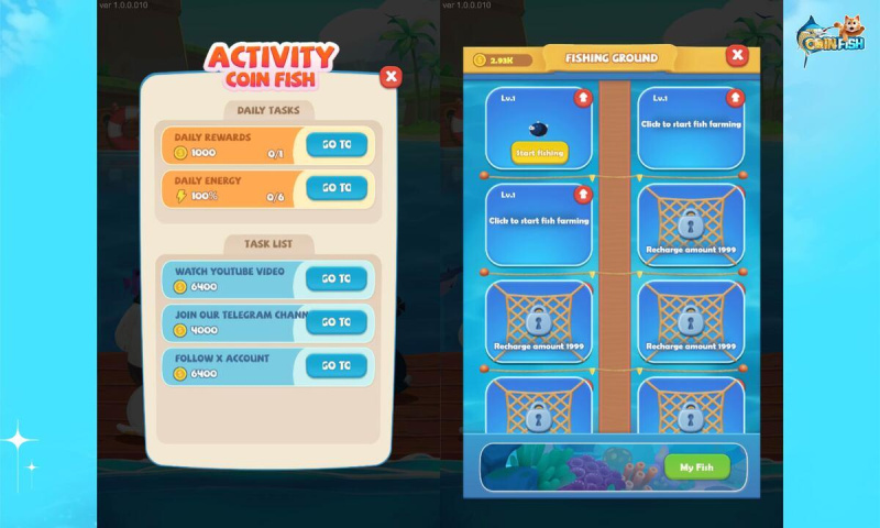 TON Clicker Game COINFISH Launches on Oct 23, Telegram Channel Reaches 130K Users