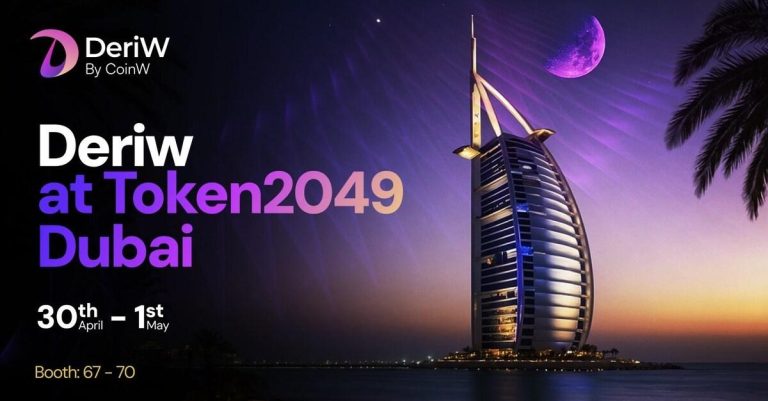 DeriW Dominates Token2049 Dubai with Gasless, 80K TPS Perpetual DEX