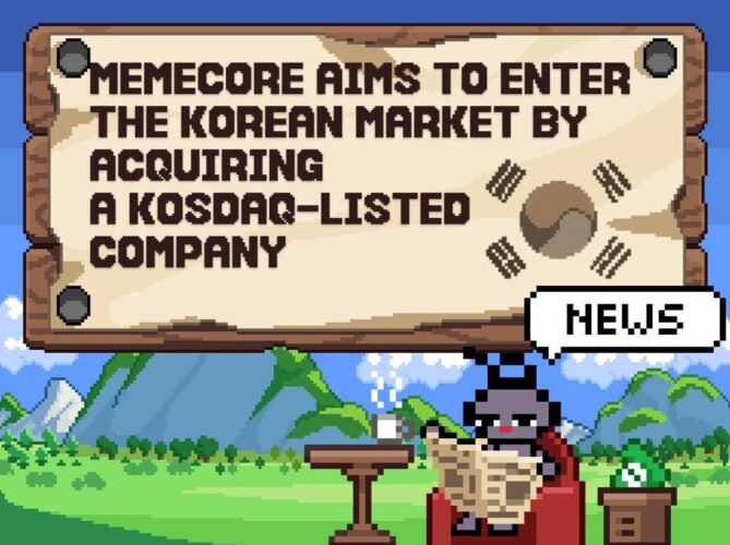 MemeCore Announces Strategic Entry into South Korea with Acquisition of KOSDAQ-Listed Company