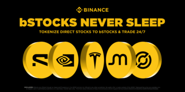 Binance Exchange Launches bStocks Tokenized Securities: 1:1 Backing and 24/7 Trading