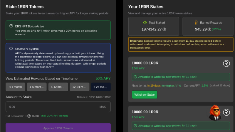 R0AR Introduces Unified DeFi Platform for Token, Liquidity, and NFT Staking