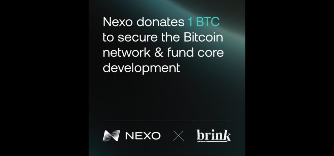 Nexo donates 1 BTC to secure the bitcoin network & fund core development