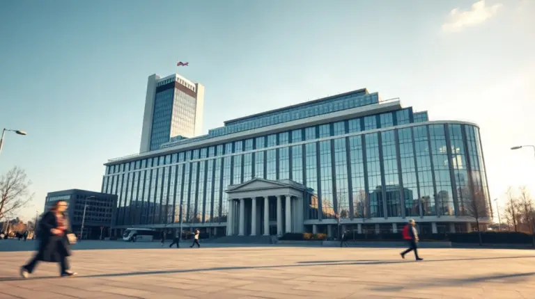 European Central Bank headquarters in Frankfurt, where the ECB is testing AI-powered digital euro payments