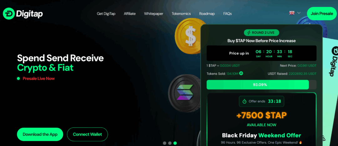 Best Crypto Presale Rotation Play: Whales Exit XRP and Shift Black Friday Deals to Load Digitap ($TAP)