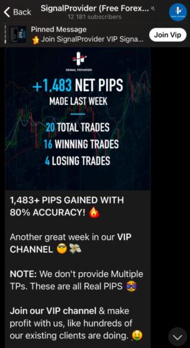 SignalProvider Telegram Channel Review
