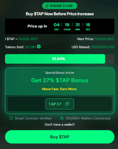 Digitap ($TAP) is the Top Crypto Presale Pick Ahead of Its Major Visa Integration