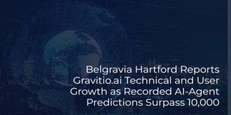 Belgravia Hartford Reports Gravitio.ai Technical and User Growth as Recorded AI-Agent Predictions Surpass 10,000