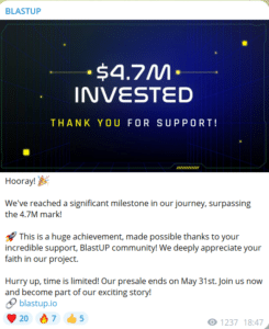 Bears take over with BTC halving influence, but BlastUP continues its ascend, raising over $4.7 million