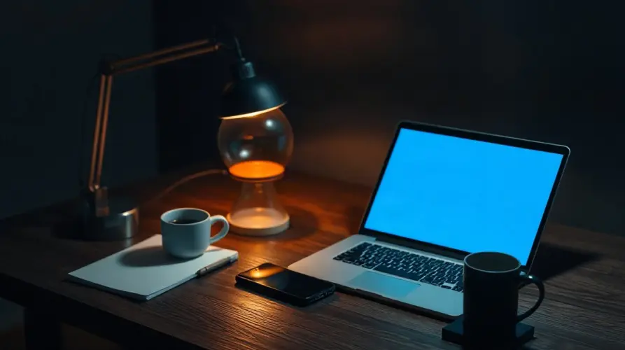Laptop and phone on a desk at night, representing on-chain tracing of Bybit hack funds
